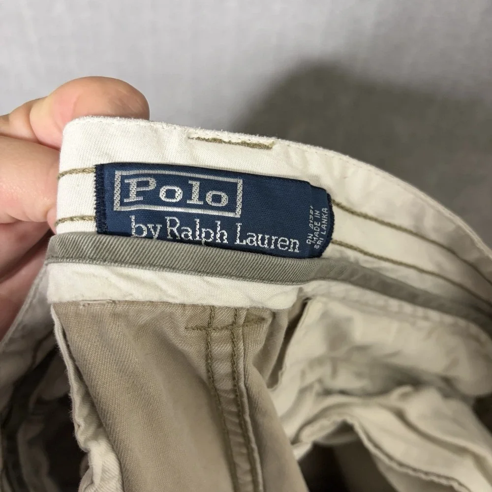 Polo Ralph Lauren Cargo Shorts Mens Size 32 Beige Combat Army Military Pockets